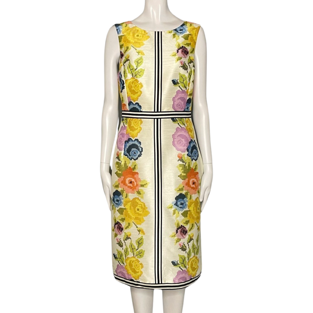 Vestido Payal Pratap Pixelado Flor Blanco-Talla 4