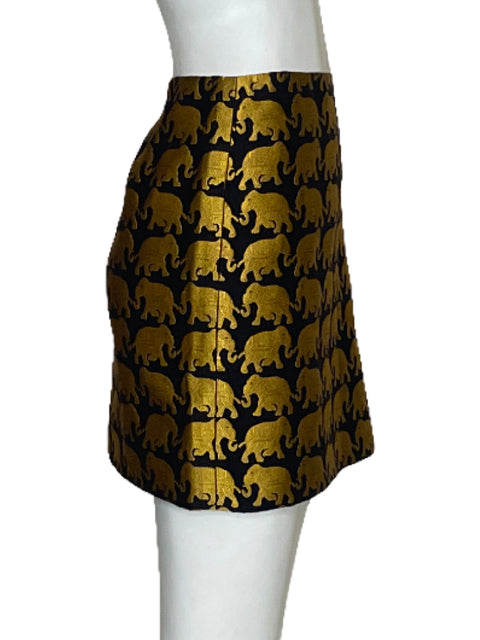 Falda J.Crew Elefantes Negro - Talla 6