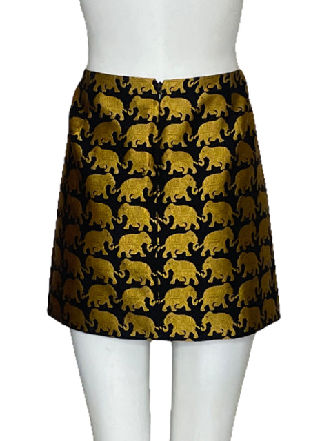 Falda J.Crew Elefantes Negro - Talla 6