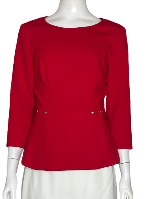 Blusa Adolfo Dominguez Botones Mangas Rojo-Talla 40