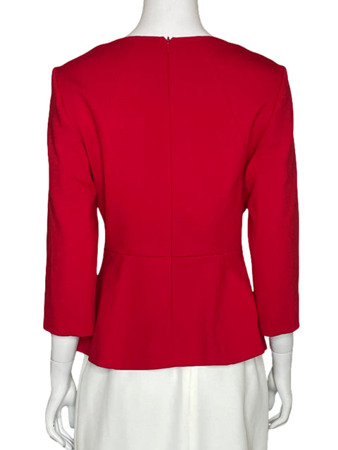 Blusa Adolfo Dominguez Botones Mangas Rojo-Talla 40