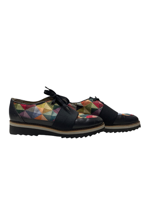 Calzado Bon Bonite Oxford Cuadros Negro - Talla 39