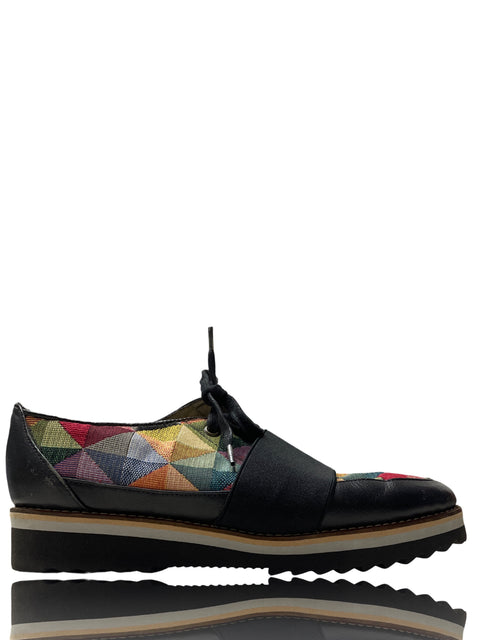 Calzado Bon Bonite Oxford Cuadros Negro - Talla 39