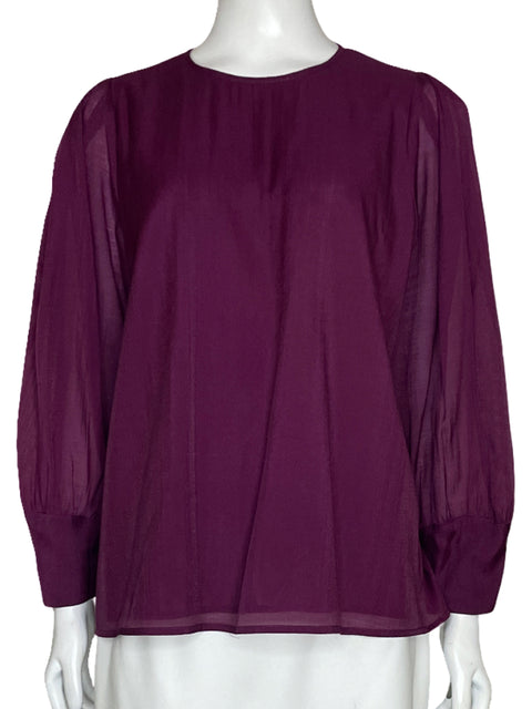 Blusa Adolfo Dominguez Mangas Puff Rojo-Talla 6