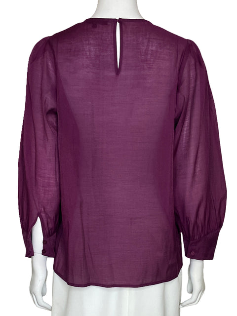 Blusa Adolfo Dominguez Mangas Puff Rojo-Talla 6