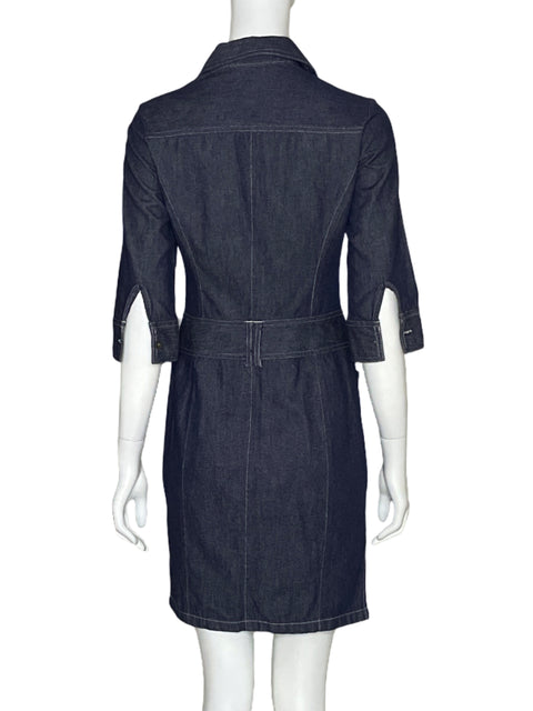 Vestido Express Camisero Jeans Azul-Talla XS