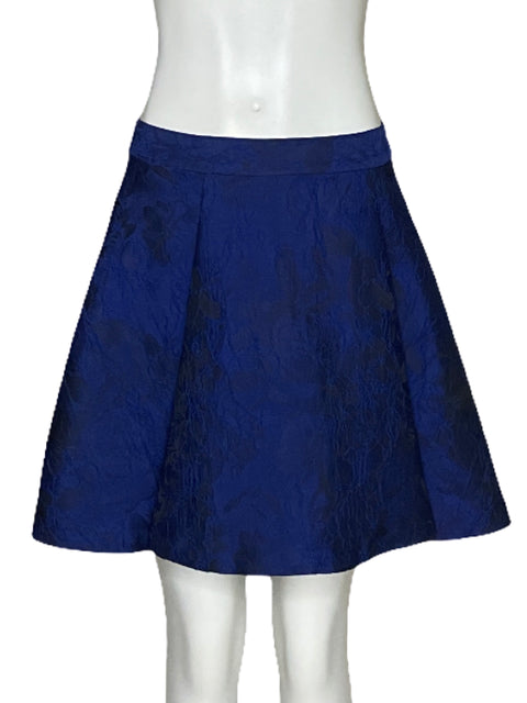 Falda Alice & Olivia Mini Bordado Azul-Talla S