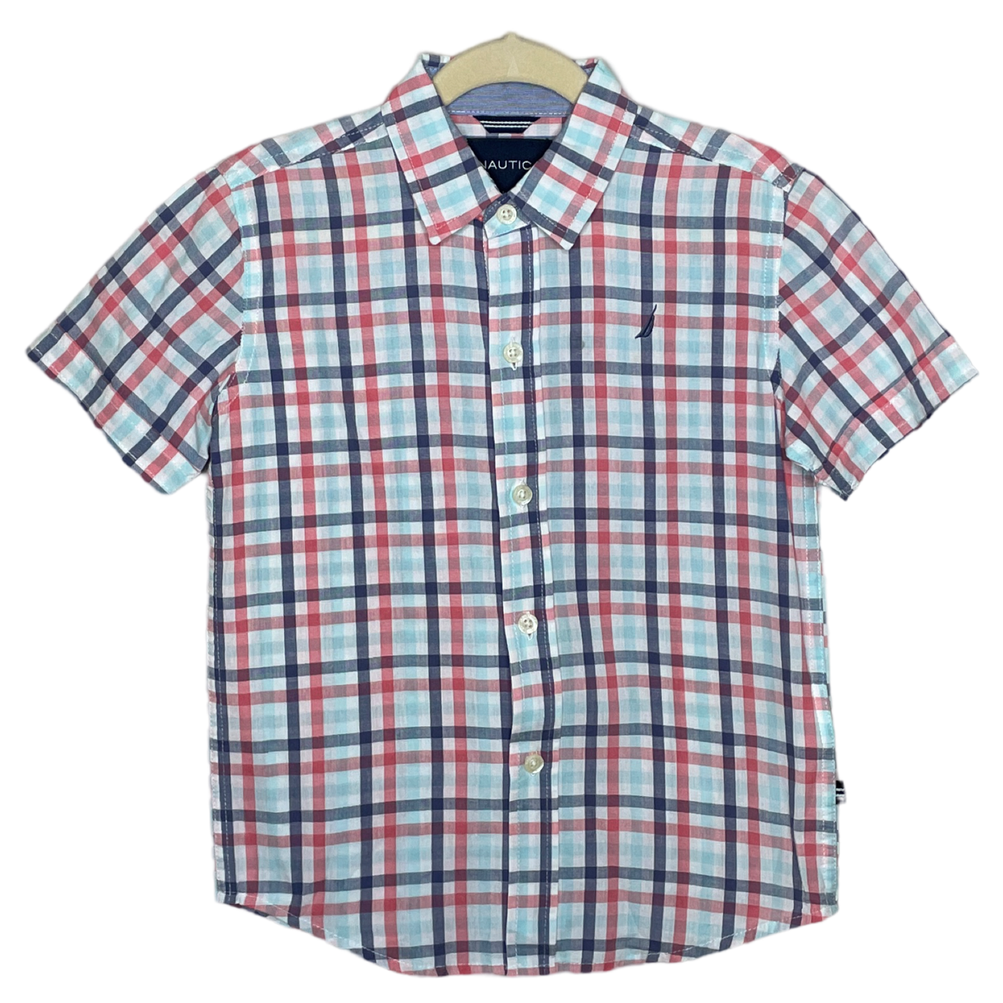 Camisa Nautica Cuadros Rosado-Talla 7