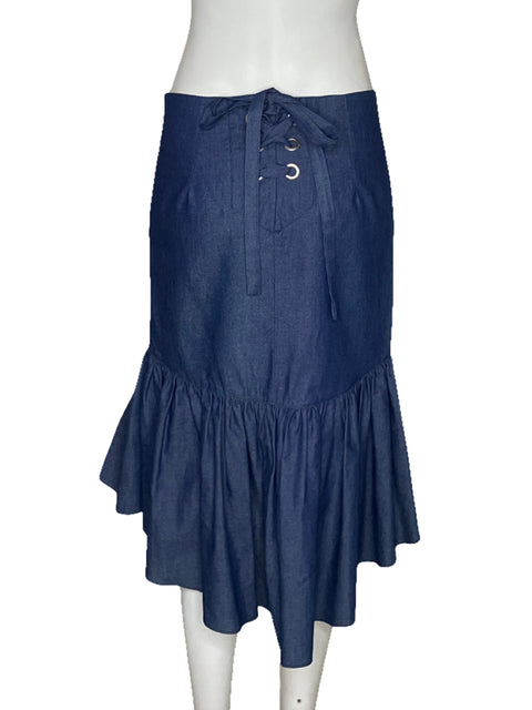 Falda VaVa Vuelos Denim Azul-Talla S