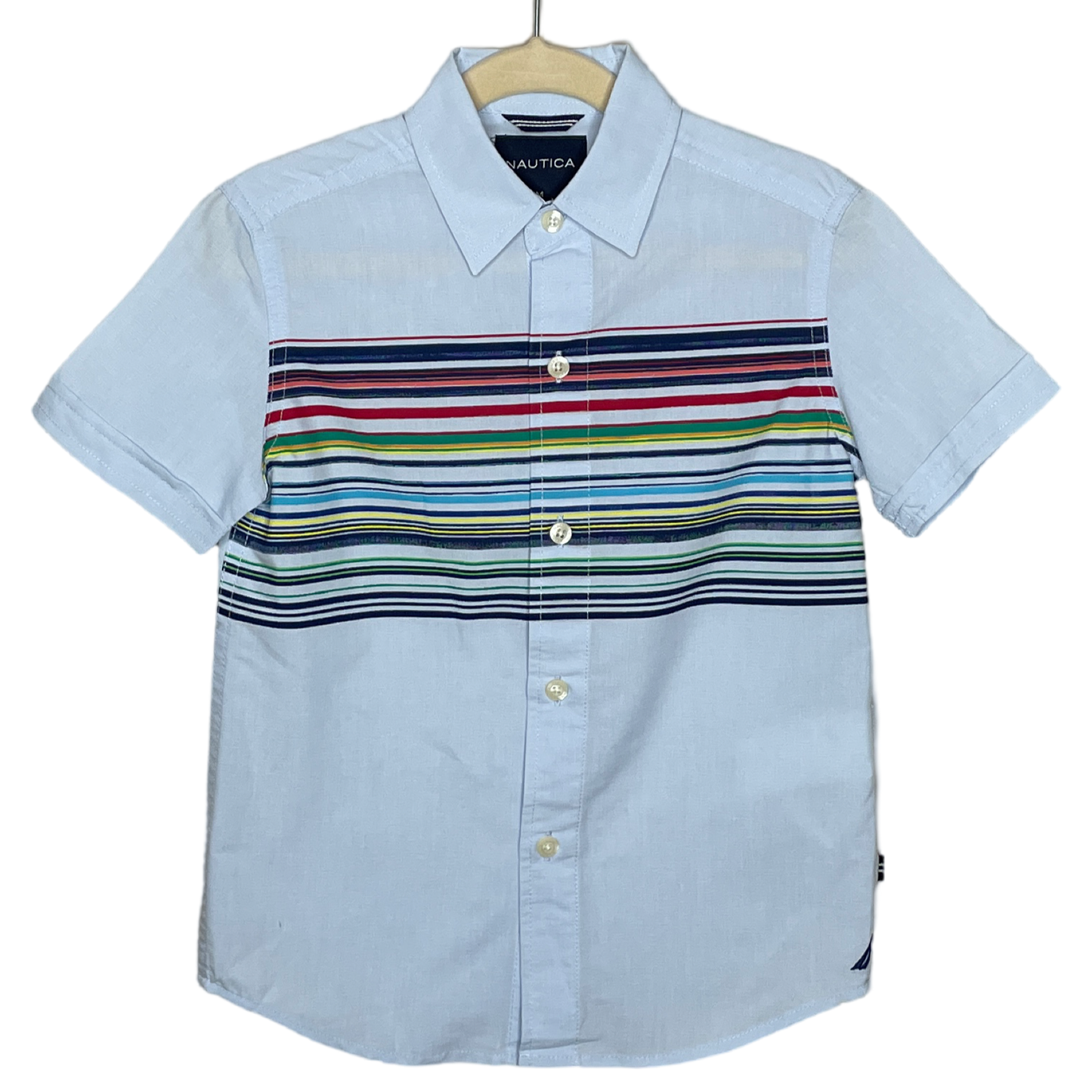 Camisa Nautica Lineas Azul -Talla 6