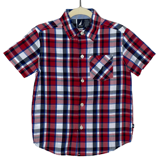 Camisa Nautica Cuadros Rojo-Talla 6