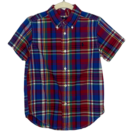 Camisa Ralph Lauren Cuadros Rojo Azul-Talla 5