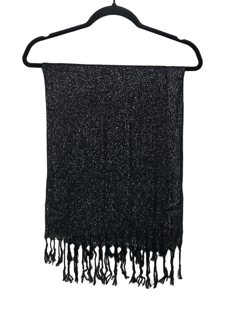 Bufanda Tesoro TPS Brillante Flecos Negro-Talla U