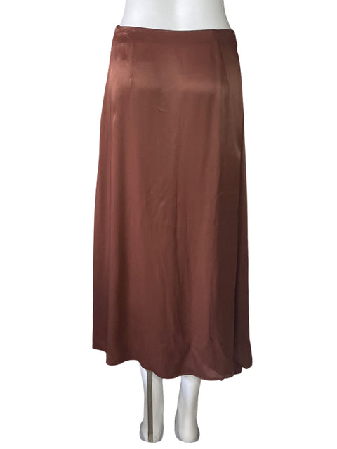 Falda Adolfo Dominguez Fluida Cruzada Marron-Talla 38