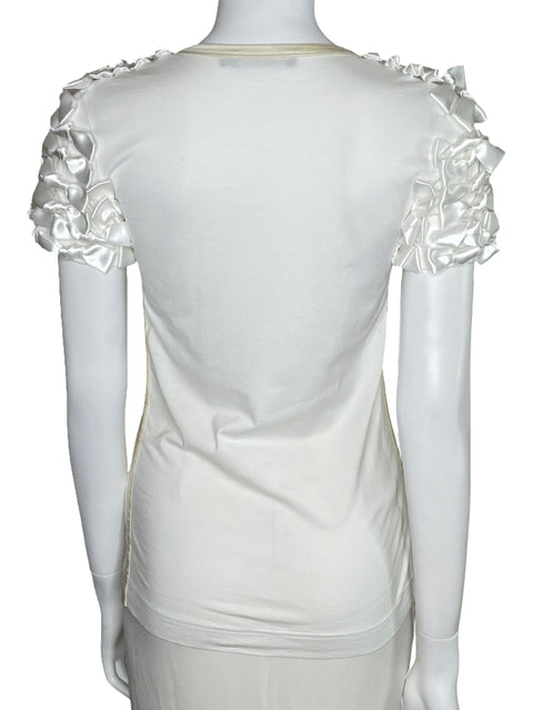 Top Dolce & Gabbana Knit Bow Blanco-Talla 40
