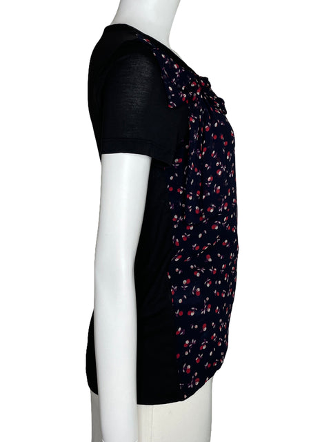 Top Red Valentino Cherry Printed Azul-Talla M