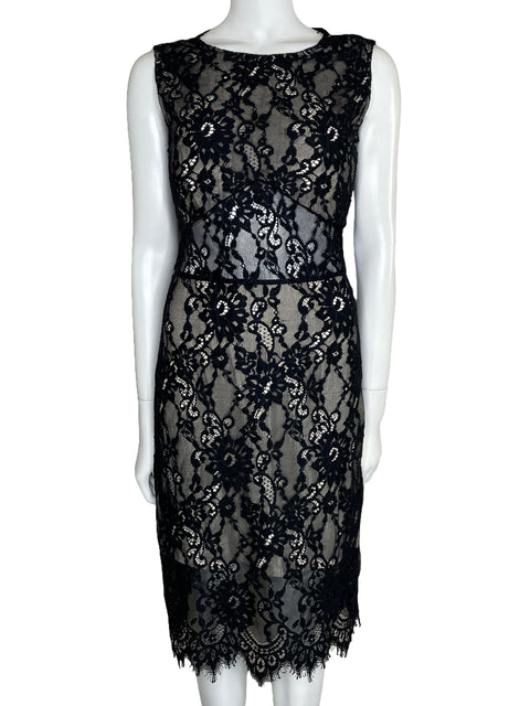 Vestido Alexis Encaje Midi Negro-Talla M