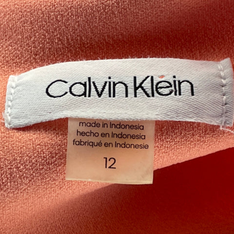 Vestido Calvin Klein Capas Rosado-Talla 12