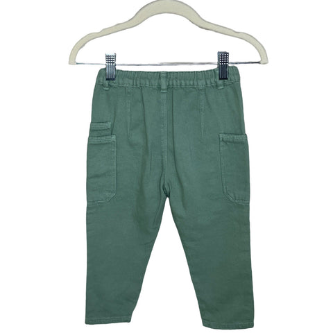 Pantalon Zara Bolsillos Verde-Talla 18-24M