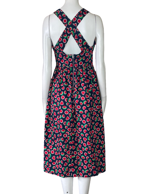 Vestido Louche Estampado Sandia Azul-Talla 8
