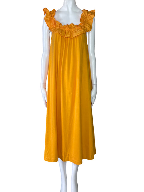 Vestido MNG Vuelo Tiras Fluido Amarillo-Talla 2
