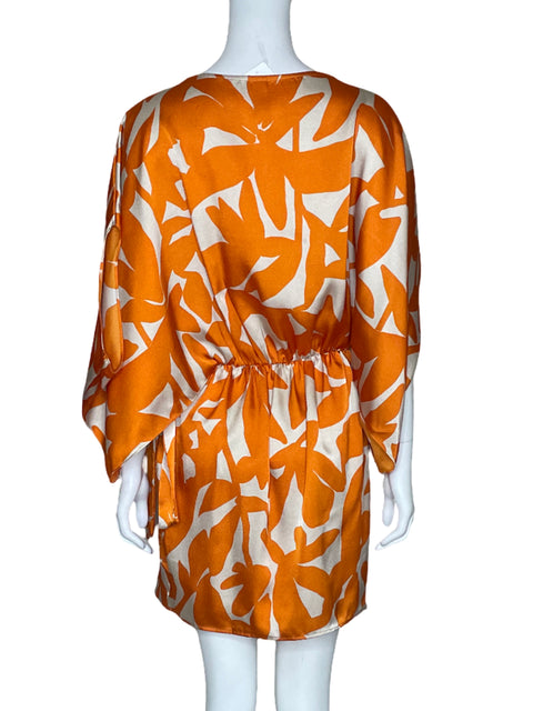Vestido Tyche Estampado Mini Naranja-Talla M