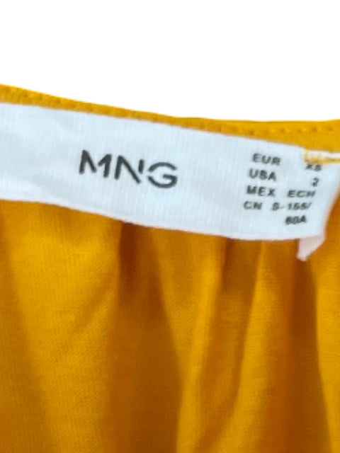 Vestido MNG Vuelo Tiras Fluido Amarillo-Talla 2