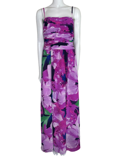 Vestido Ralph Lauren Maxi Plisado Morado-Talla 8
