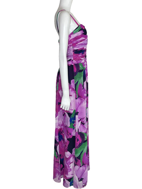Vestido Ralph Lauren Maxi Plisado Morado-Talla 8