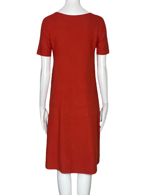 Vestido Uniqlo Punto Naranjado-Talla S