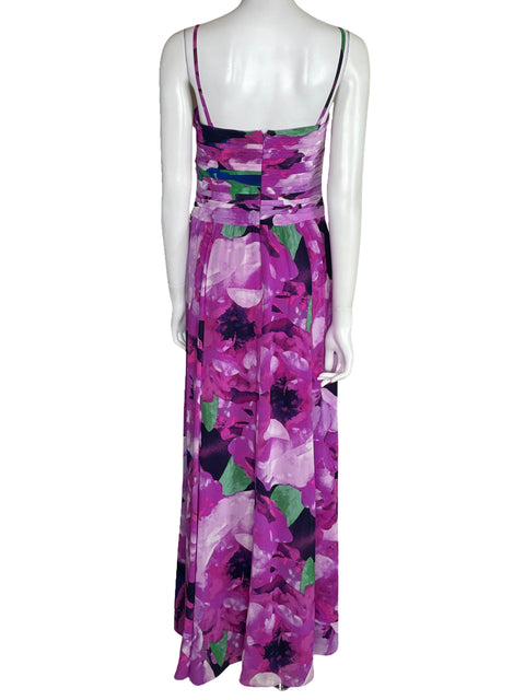 Vestido Ralph Lauren Maxi Plisado Morado-Talla 8