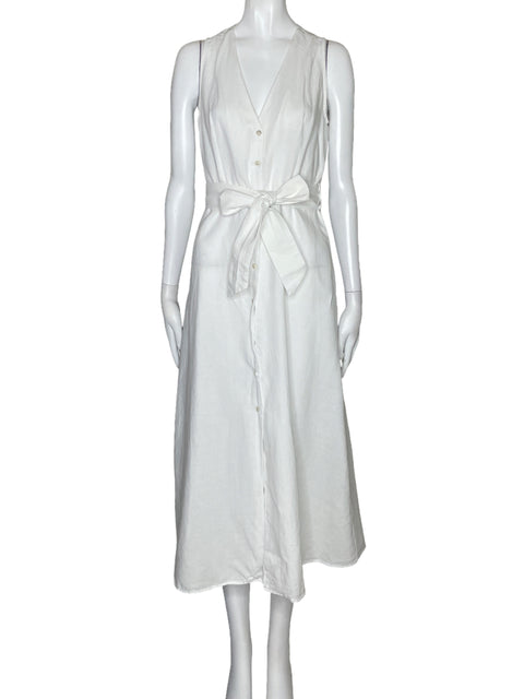 Vestido MNG Camisero Sin Mangas Blanco-Talla 2