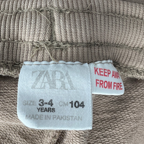 Pantalón Zara Jogger Marrón-Talla 3-4T