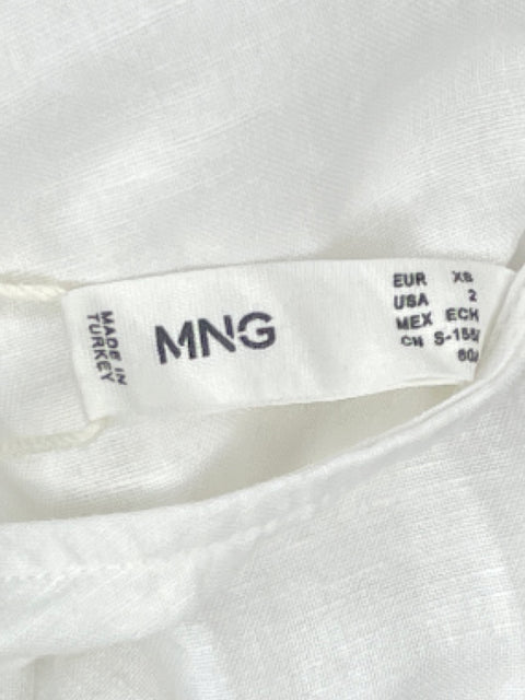 Vestido MNG Camisero Sin Mangas Blanco-Talla 2