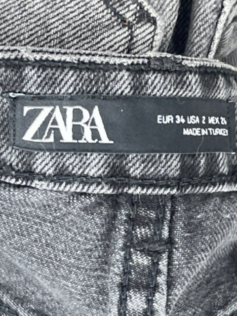 Pantalón Zara Denim Jodhpurs Negro-Talla 2