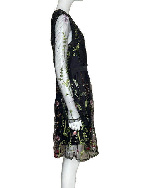 Vestido Tesoro TPS Bordado Mesh Negro-Talla M