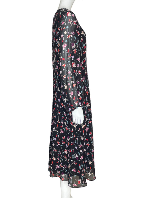 Vestido Madewell Floral Midi Negro-Talla L
