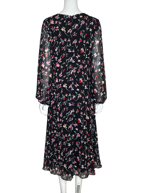 Vestido Madewell Floral Midi Negro-Talla L