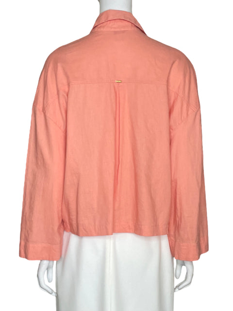 Camisa Esprit Crop Rosado-Talla M