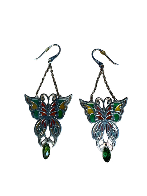 Aretes Tesoro TPS Mariposas Plateado-Talla U