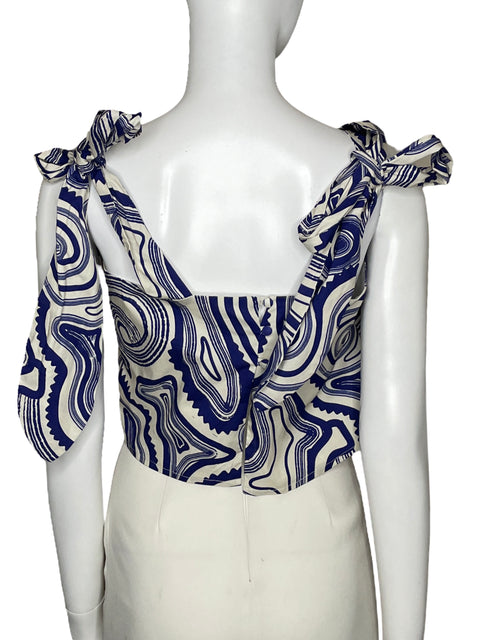 Top Encantadore Sin Mangas Blanco-Talla L