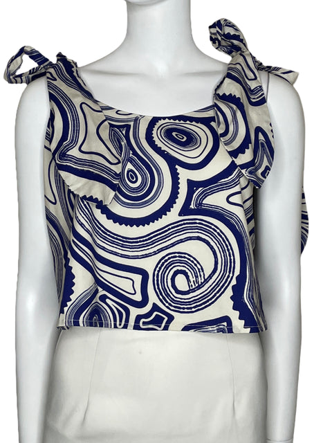 Top Encantadore Sin Mangas Blanco-Talla L