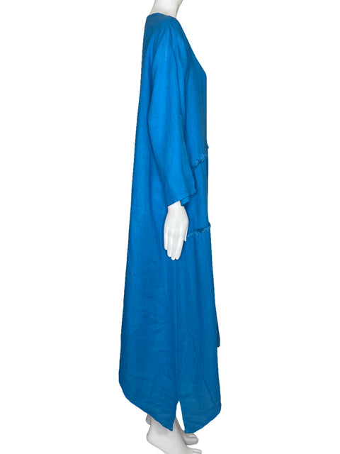 Vestido Selected Fashion Mangas Cortas Azul-Talla L