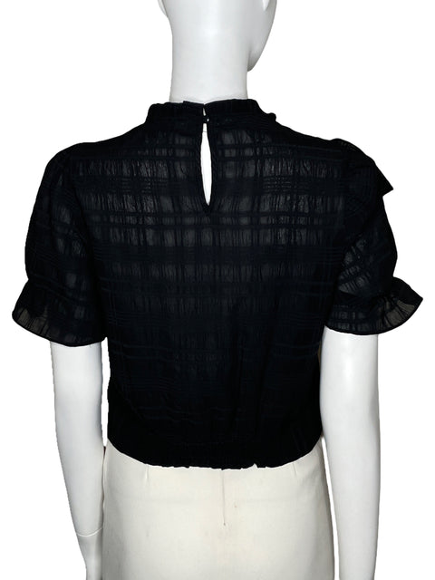 Blusa Milk & Honey Troquelada Negro-Talla M