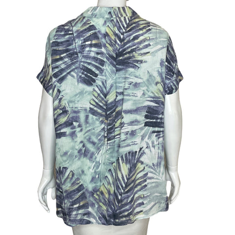 Camisa Punto Roma Estampado Azul - Talla 20