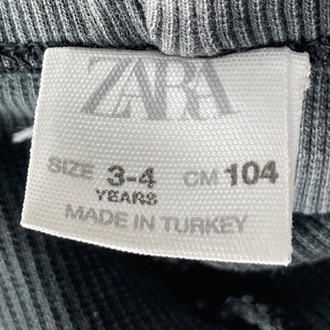 Pantalón Zara Botones Bolsillos Gris-Talla 3-4