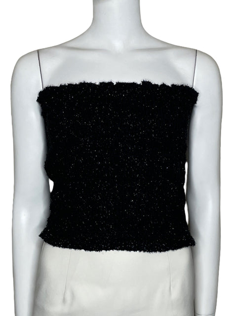 Top MNG Strapless Brillante Negro-Talla 4