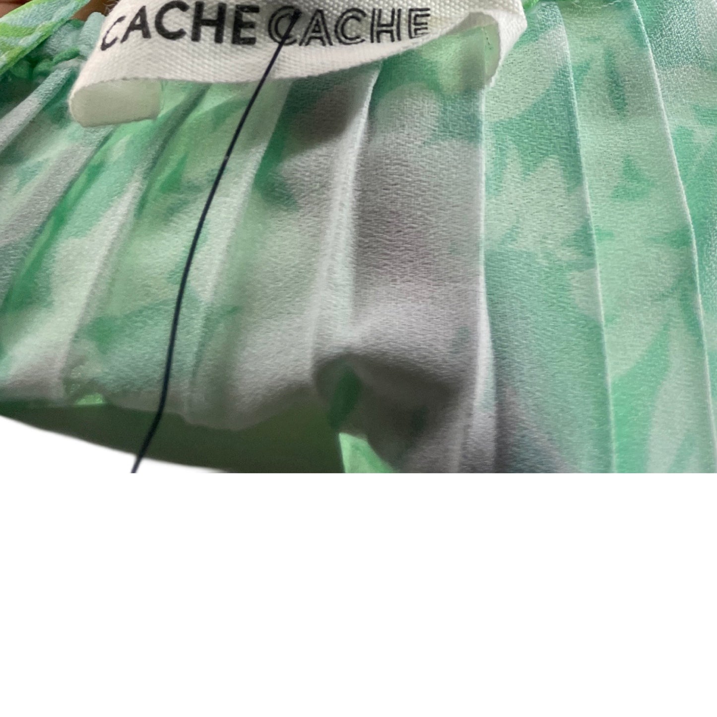 Vestido Cache Cache Plizado Verde-Talla 40