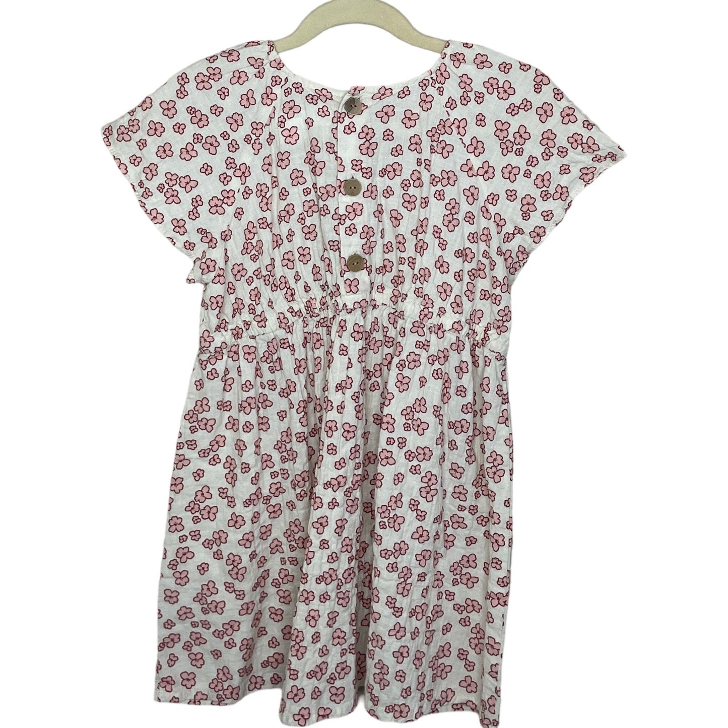 Vestido Zara Floral Beige-Talla 4-5