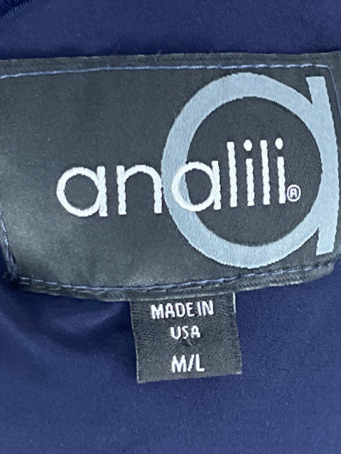 Blusa Analili Fluido One Shoulder Azul-Talla M